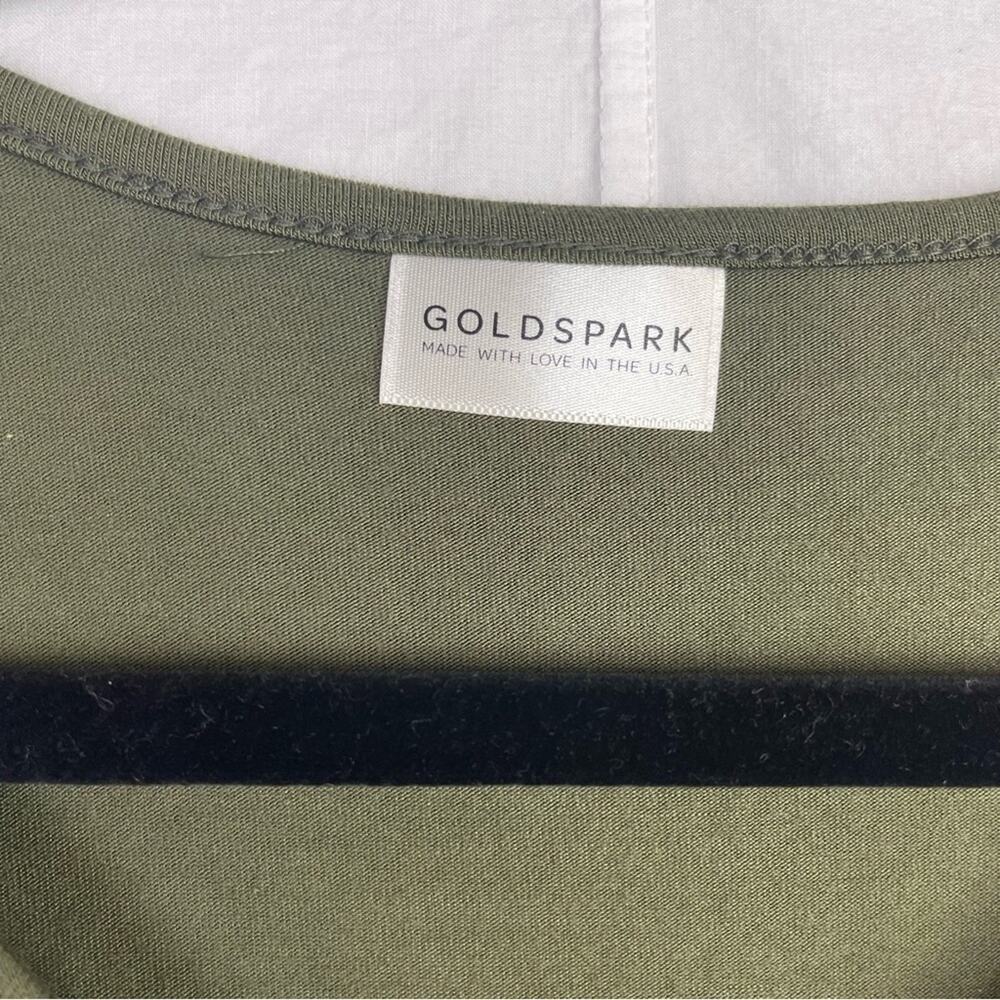 NWOT Gold Spark Olive Tunic Top Long Sleeves - Picture 5 of 5